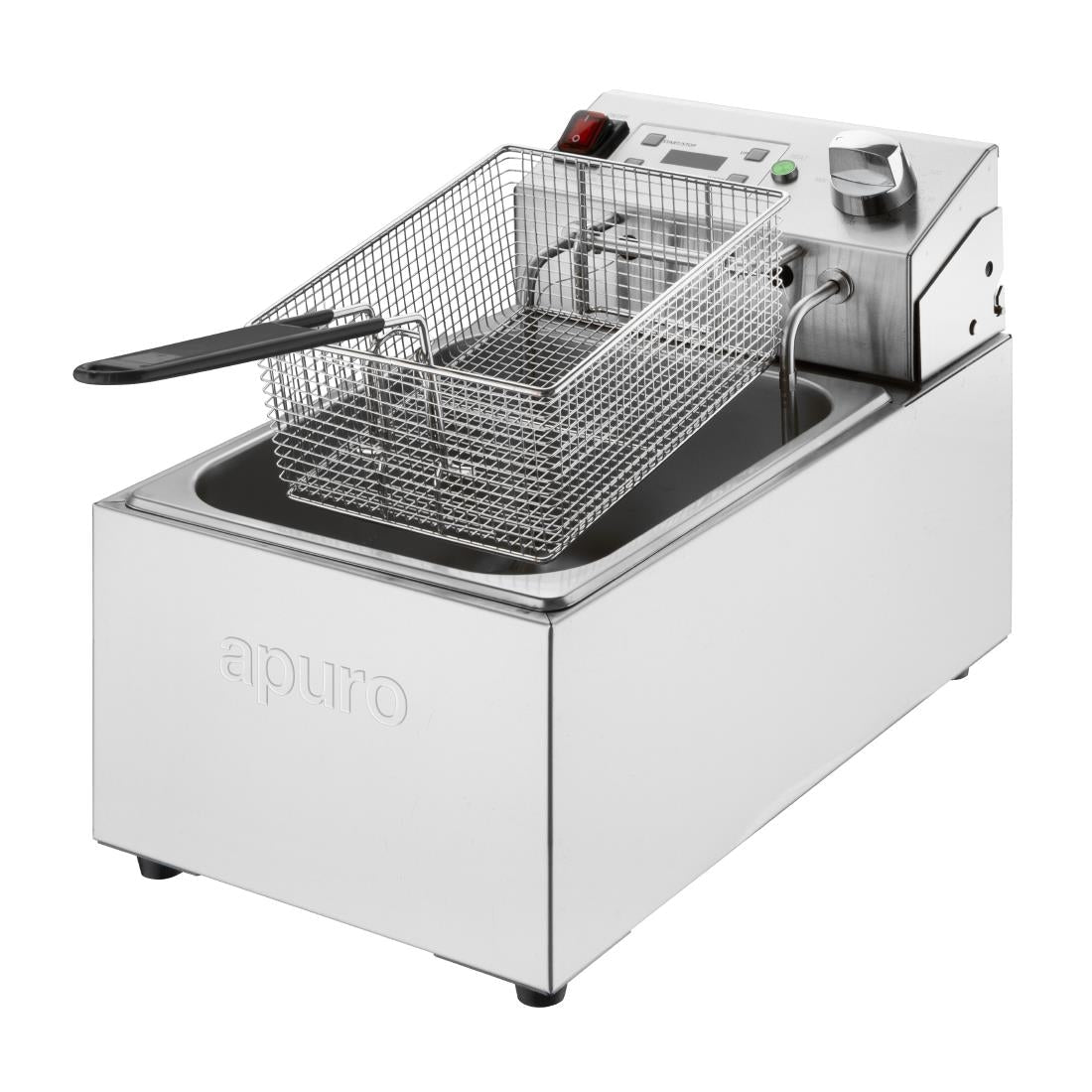 Apuro Single Electric Fryer with Timer - 5Ltr - 2.8kW CU622 - A - Whisk Hospitality - CU622-A