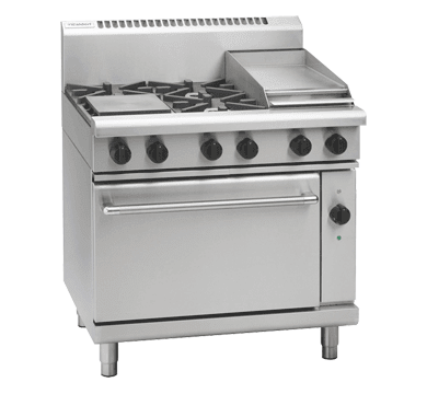 Waldorf 800 Series Rnl8613Gec 900Mm Gas Range Electric Convection Oven Low Back Version - Whisk Hospitality - RNL8613GEC