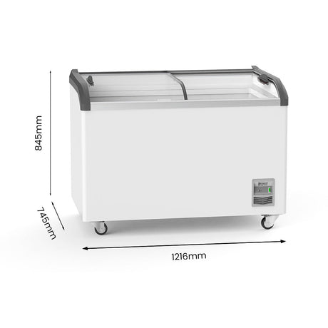 Thermaster Heavy Duty Supermarket Glass Sliding Lid Freezers 406L - SD - 406K - Whisk Hospitality - SD-406K