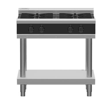 Waldorf Bold Rnlb8900G Ls 900Mm Gas Cooktop Low Back Version Leg Stand - Whisk Hospitality - RNLB8900G-LS