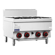 Gasmax Benchtop Natural Gas 4 Burner Cooktop w/ Splashback - JUS - TR - 4B - Whisk Hospitality - JUS-TR-4B
