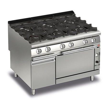 BARON 6 Burner Gas Cook Top With Gas Oven - Whisk Hospitality - Q70PCF/G1205