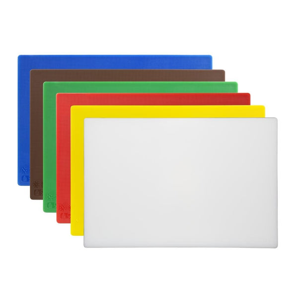 Hygiplas Antibacterial Low Density Set of 6 Chopping Board Set - 450x300x10mm HC870 - Whisk Hospitality - HC870