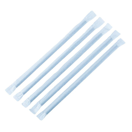 Fiesta Compostable Wrapped Bendy Paper Straw Black - 210mm 6mm (Pack 250) FP444 - Whisk Hospitality - FP444