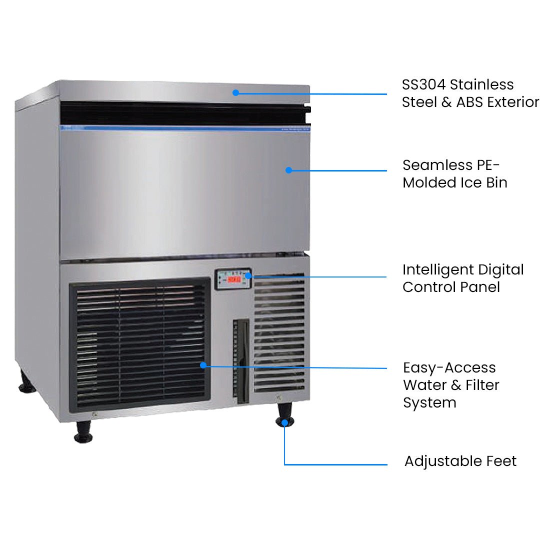 Blizzard Premium Under - Counter Ice Maker Large Cube Ice – SN - 200P - Whisk Hospitality - SN-200P