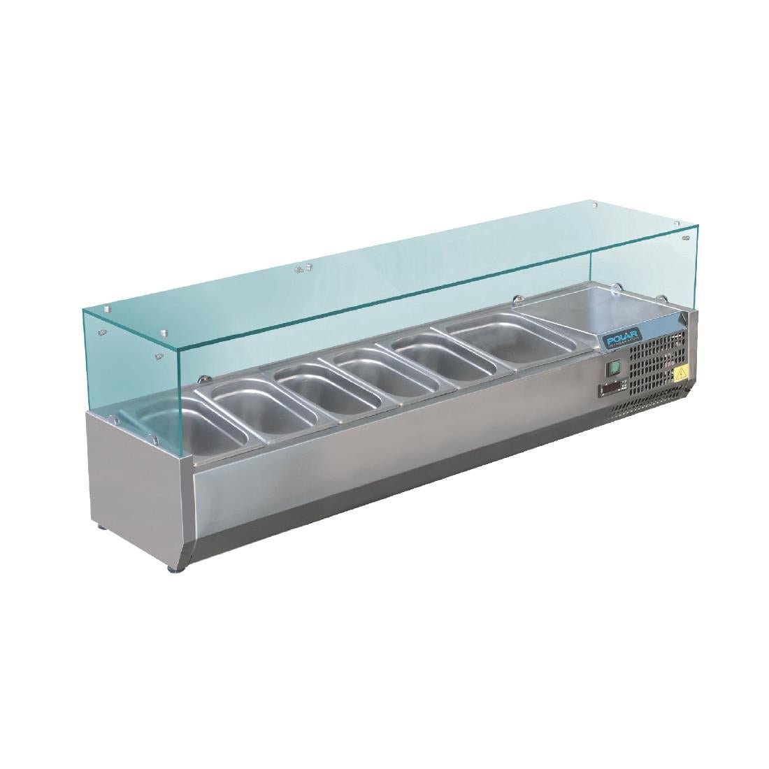 Polar G - Series Countertop Prep Fridge 5x GN 1/3 & 1x GN 1/2 GD876 - A - Whisk Hospitality - GD876-A