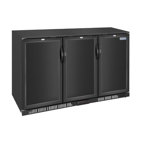 Polar G - Series Back Bar Cooler with Triple Solid Hinged Doors Black - 850mm GE999 - A - Whisk Hospitality - GE999-A