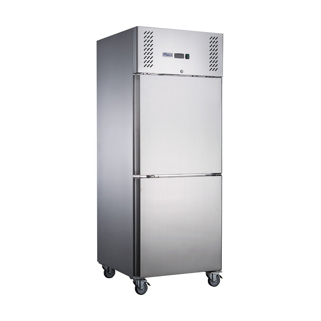 FED - X S/S Two half Door Upright Freezer - XURF600S1V - Whisk Hospitality - XURF600S1V