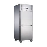 FED - X S/S Two half Door Upright Freezer - XURF600S1V - Whisk Hospitality - XURF600S1V