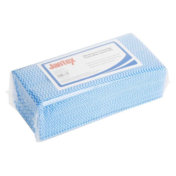 Jantex Washroom Cleaning Cloth Blue (Pack 50) HT493 - Whisk Hospitality - HT493
