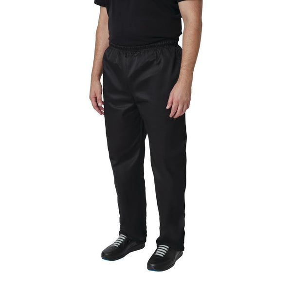 Whites Vegas Chefs Trousers Black Polycotton - Size XL A582 - XL - Whisk Hospitality - A582-XL