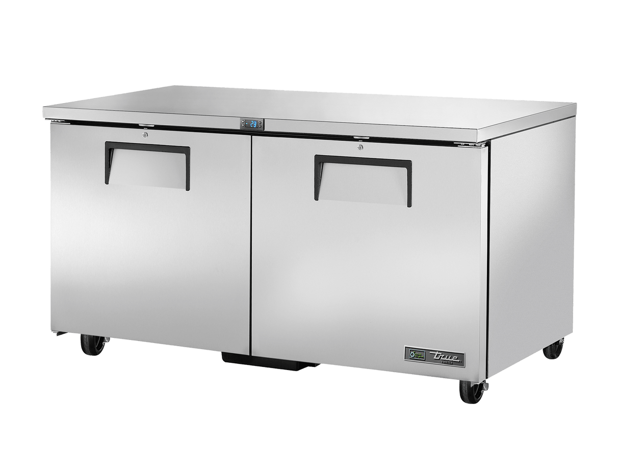 True Refrigeration Undercounter Foodservice Freezer, 2 Solid Swing Doors - TUC - 60F - HC - Whisk Hospitality - TUC-60F-HC
