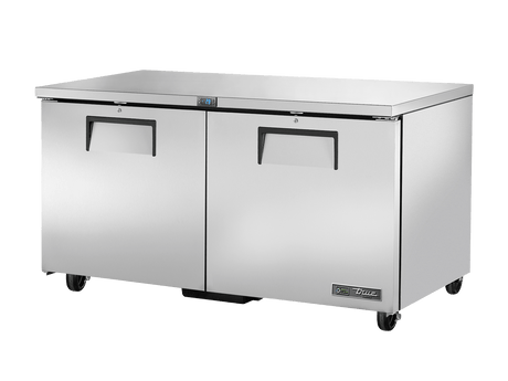 True Refrigeration Undercounter Foodservice Freezer, 2 Solid Swing Doors - TUC - 60F - HC - Whisk Hospitality - TUC-60F-HC