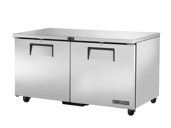 True Refrigeration Undercounter Foodservice Refrigerator, 2 Solid Swing Doors - TUC - 60 - HC - Whisk Hospitality - TUC-60-HC