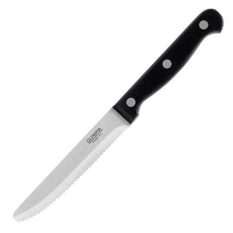Special Offer Olympia Black Rounded Steak Knives (60 Pack) HU764 - Whisk Hospitality - HU764