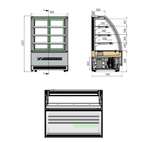 Atosa UPRIGHT ROUND CAKE SHOWCASE 900 MM FRIDGE DF097D - Whisk Hospitality - DF097D