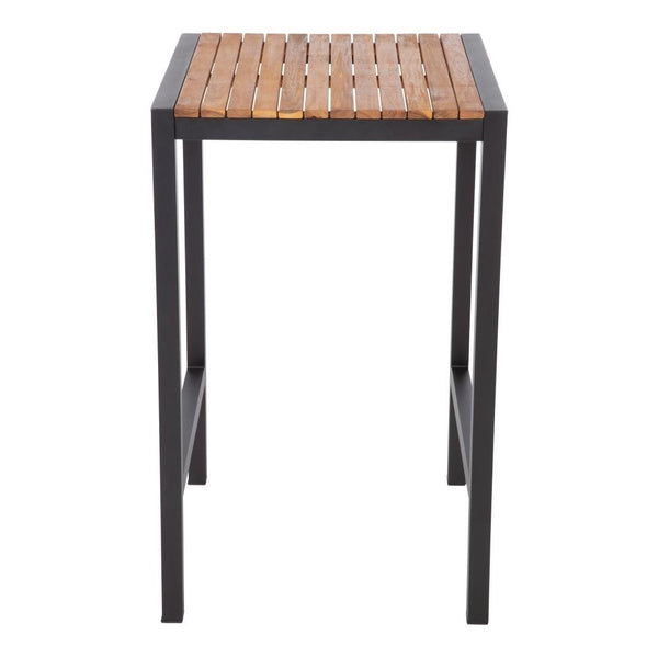 Bolero Steel & Acacia Square Bar Table - 600mm DS155 - Whisk Hospitality - DS155