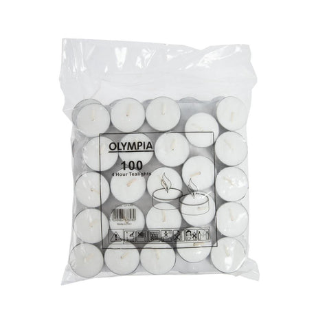 Olympia 4 hour Tealight (Bag 100) GF448 - Whisk Hospitality - GF448