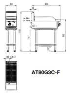 Cookrite 300 MM RADIANT CHAR GRILLS LPG AT80G3C - F - LPG - Whisk Hospitality - AT80G3C-F-LPG