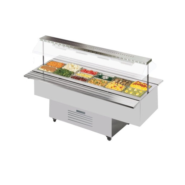 Tecfrigo Isola Self-Serve Mobile Bain-Marie - 6 Inox Hot Bain Marie - Whisk Hospitality - TEC_ISOLA6INOXBM