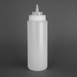 EDLP - Vogue Wide Neck Heavy Duty Sauce Bottle - 900 ml - clear E093 - Whisk Hospitality - E093