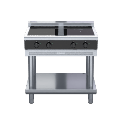 Waldorf Bold Inlb8400R5F Ls 900Mm Electric Induction Cooktop Low Back Version Leg Stand - Whisk Hospitality - INLB8400R5F-LS