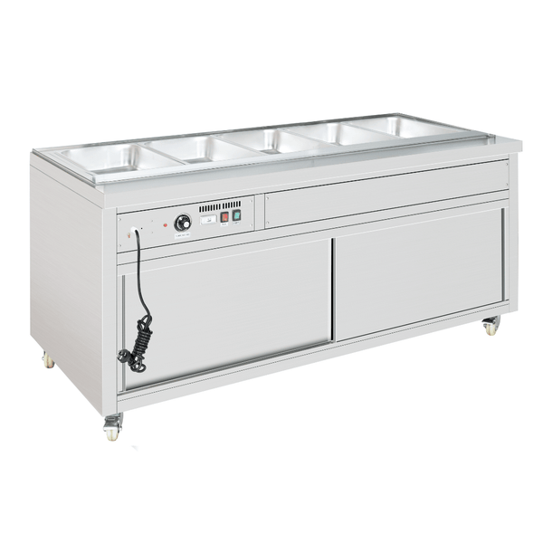 Thermaster Premium Wet and Dry Bain Marie Food Display 4x1/1 GN Pans PG150FE-XB - Whisk Hospitality - PG150FE-XB