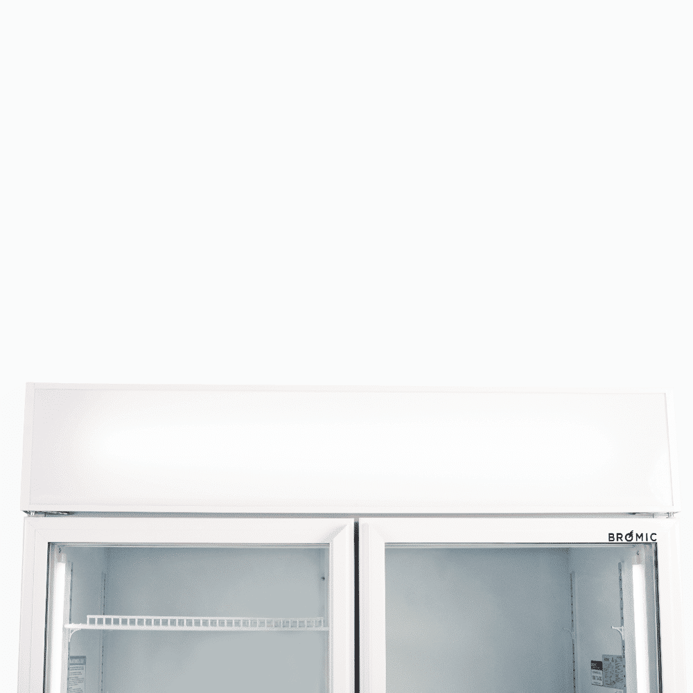 Bromic Upright Display Fridge - 885L - 2 Doors - Flat Glass - White - Whisk Hospitality - GM0900LWECO