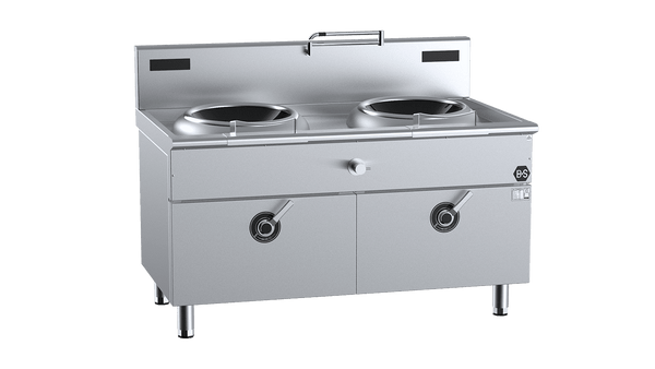 B&S IN-W2-12 2 Hole Induction Wok 2x 12kW - Whisk Hospitality - 3PA-8767-IN-W2-12