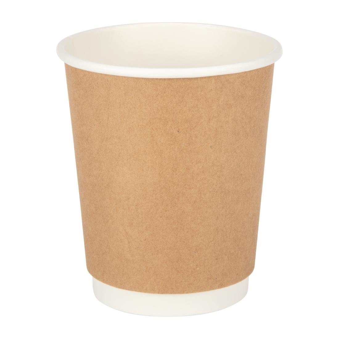 Fiesta Recyclable Hot Cup Double Wall Kraft 225ml (Sleeve 25) GP436 - Whisk Hospitality - GP436