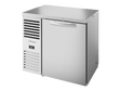 True Refrigeration Pass - Thru Bar Refrigerator Stainless Steel Ext 1 Solid Swing Door Front 1 Solid Swing Door Rear - TBR36 - PTSZ1 - L - S - S - S - 2 - Whisk Hospitality - TBR36-PTSZ1-L-S-S-S-2