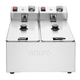 Apuro Double Fryer - 2x3Ltr - 2x2kW CU615 - A - Whisk Hospitality - CU615-A