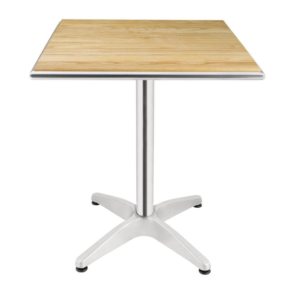 Bolero 60cm Square Ash Table with Aluminium Rim & Pre - treated top 3kg base U430 - Whisk Hospitality - U430