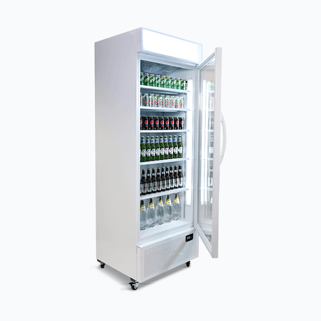Bromic Upright Display Fridge - 659L - 1 Door - Flat Glass - Lighbox - Whisk Hospitality - GM0690LW