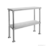 Double Tier 400mm Deep Workbench Overshelf 750mm High WBO2 - 1500 - 400 - Whisk Hospitality - WBO2-1500-400