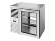 True Refrigeration Pass - Thru Bar Refrigerator Stainless Steel Ext 1 Glass Swing Door Front 1 Glass Swing Door Rear - TBR36 - PTSZ1 - L - S - G - G - 2 - Whisk Hospitality - TBR36-PTSZ1-L-S-G-G-2