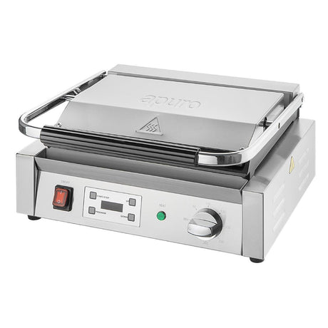 Apuro Extra Large Single Contact Grill Flat/Flat Plate CU607 - A - Whisk Hospitality - CU607-A