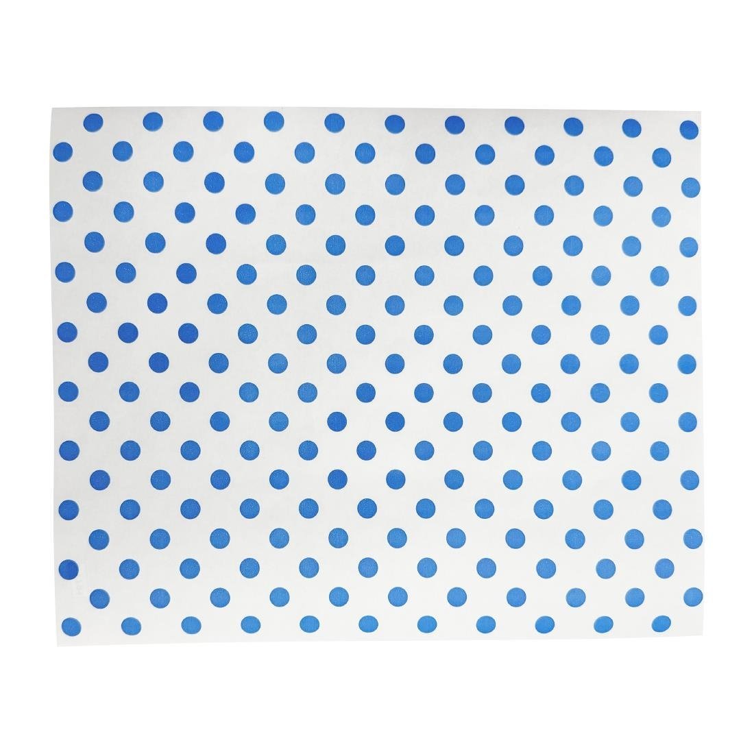 Fiesta Compostable Burger Wraps Blue Dot - 250x200mm (Pack 200) HY791 - Whisk Hospitality - HY791
