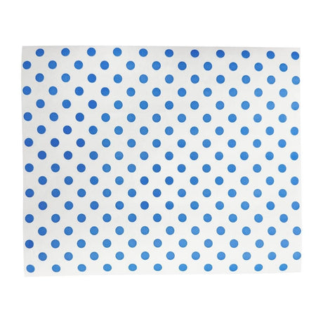 Fiesta Compostable Burger Wraps Blue Dot - 250x200mm (Pack 200) HY791 - Whisk Hospitality - HY791
