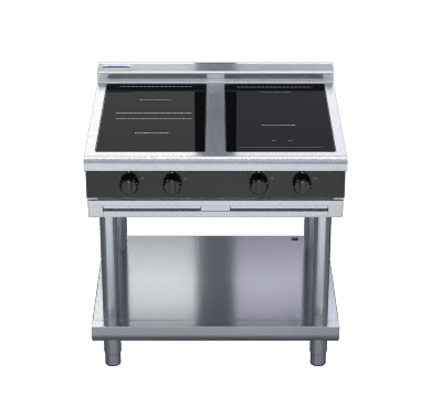 Waldorf Bold Inlb8400R5F Ls 900Mm Electric Induction Cooktop Low Back Version Leg Stand - Whisk Hospitality - INLB8400R5F-LS
