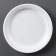 Olympia Whiteware Narrow Rimmed Plate - 18cm 7" (Box 12) CB487 - Whisk Hospitality - CB487