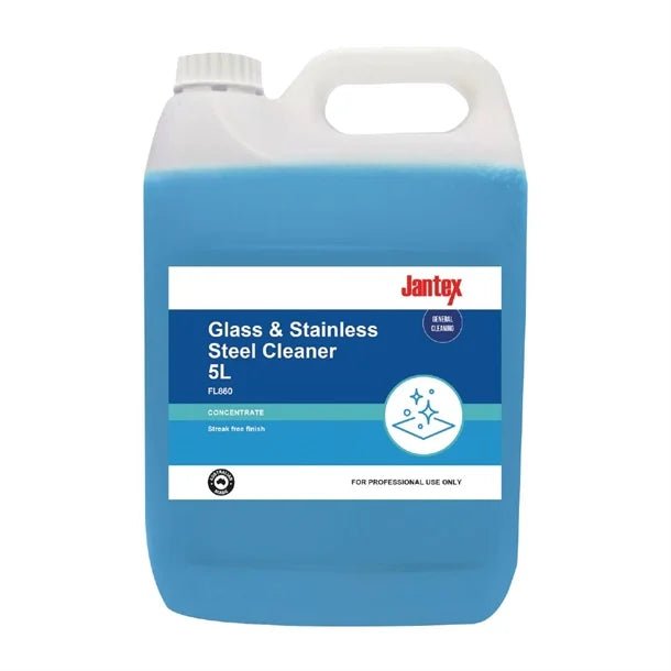 Jantex Glass & Stainless Steel Cleaner Concentrate 5Ltr - FL860 - Whisk Hospitality - FL860