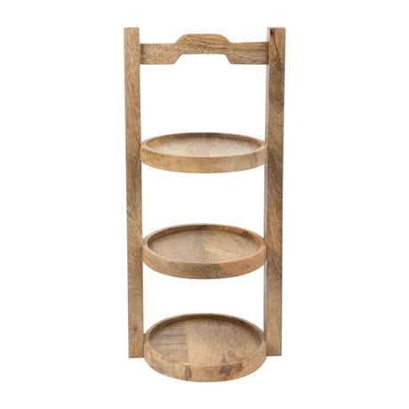 Olympia 3 - Tier Stand Mango Wood for 150mm Plates HY750 - Whisk Hospitality - HY750