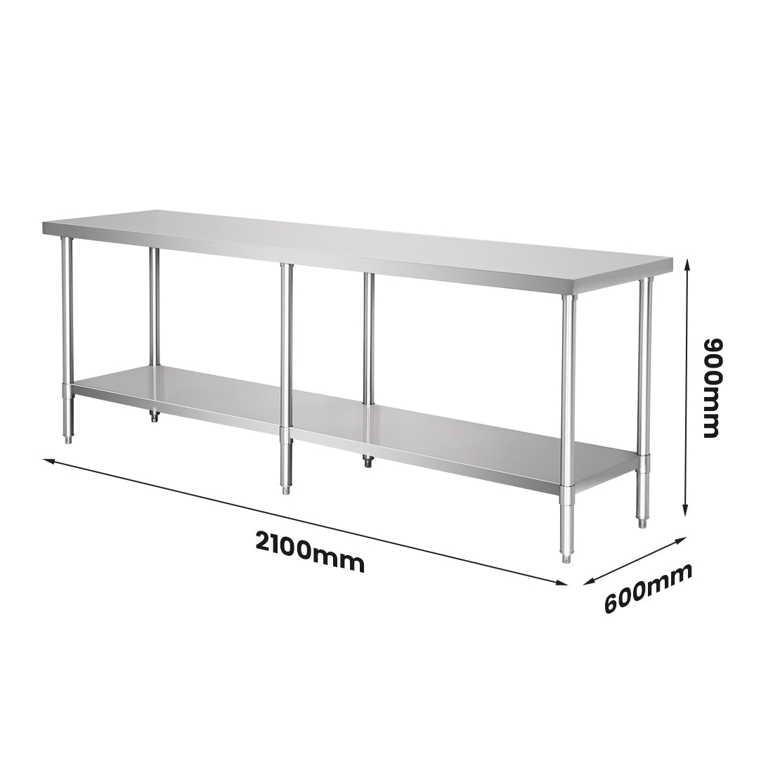 WB6-2100/A Stainless Steel Workbench - Whisk Hospitality - WB6-2100/A