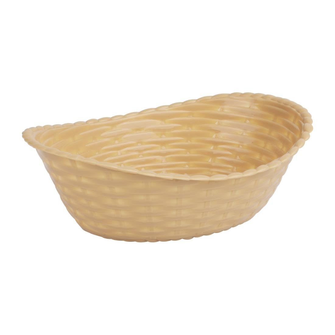 Olympia Kristallon Oval Polypropylene Basket - 215x160mm 8 1/2x6 1/4" P017 - Whisk Hospitality - P017