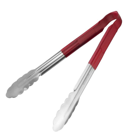 Hygiplas Colour Coded Serving Tong Red - 300mm CB154 - Whisk Hospitality - CB154