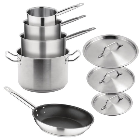 Vogue St/St Saucepan Stewpan & Frypan Set SA693 - Whisk Hospitality - SA693