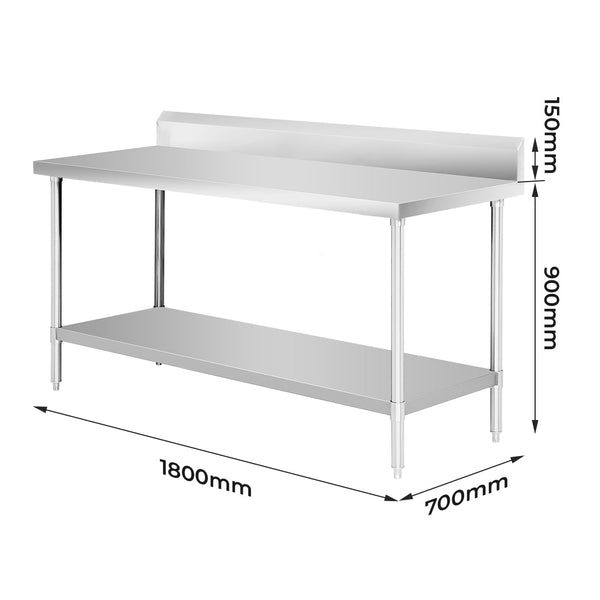 WBB7-1800/A Workbench with Splashback - Whisk Hospitality - WBB7-1800/A