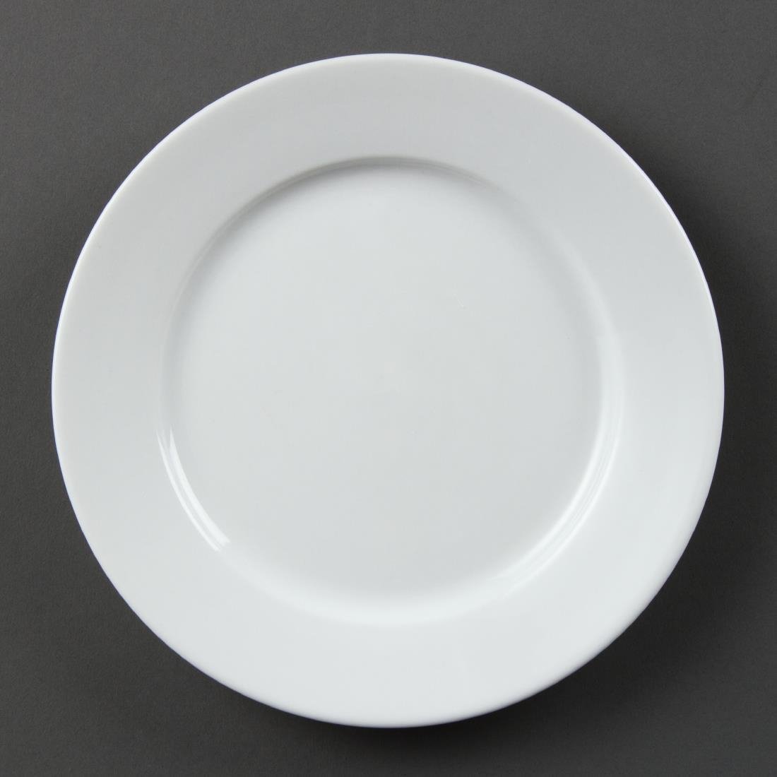 Olympia Whiteware Wide Rimmed Plate - 20cm 8" (Box 12) CB479 - Whisk Hospitality - CB479