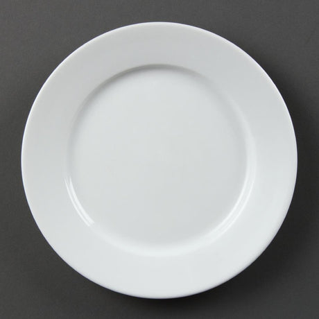 Olympia Whiteware Wide Rimmed Plate - 20cm 8" (Box 12) CB479 - Whisk Hospitality - CB479